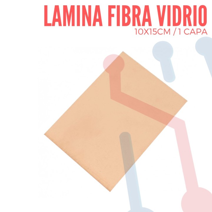 Lamina Virgen en  Fibra de Vidrio 10x10 cm