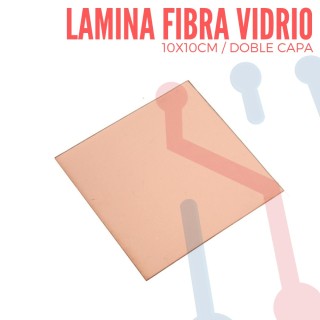 Lamina Virgen en  Fibra de Vidrio 10x10cm Doble Capa