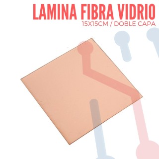 Lamina Virgen en  Fibra de Vidrio 15x15cm Doble Capa