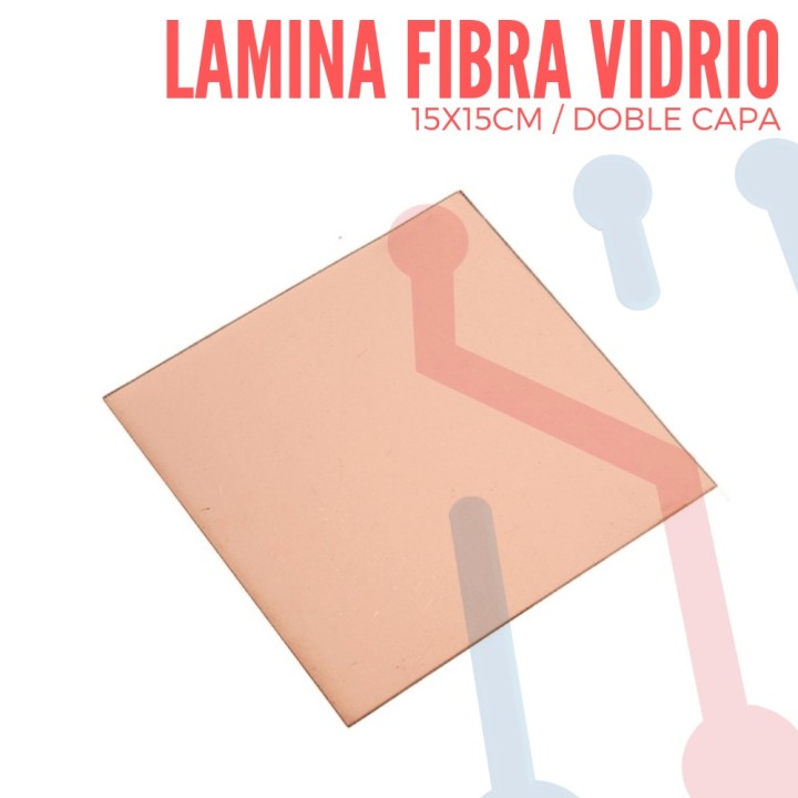 Lamina Virgen en  Fibra de Vidrio 15x15cm Doble Capa