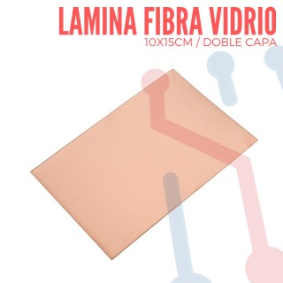 Lamina Virgen en  Fibra de Vidrio 10x15cm Doble Capa