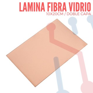 Lamina Virgen en  Fibra de Vidrio 10x20cm Doble Capa