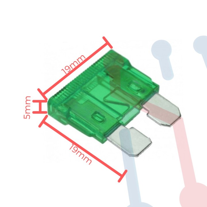 Fusible Medida Estandar para Carro 30 Amperios