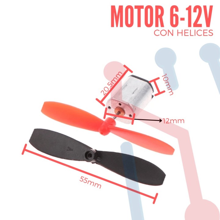 Motor 4.2VDC 20.000RPM con Hélices