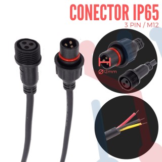 Conectores Aéreos con Cable 3 PIN
