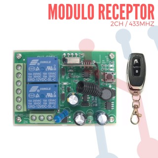 Modulo Receptor 2 CH 433Mhz