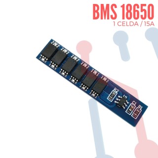 Cargador BMS Pila 18650 1S 15A