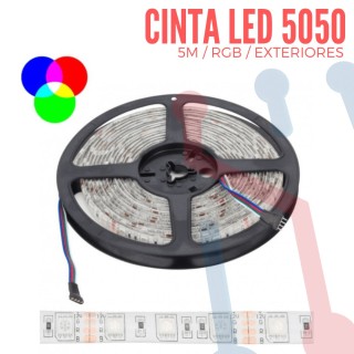 Cinta Led RGB 5050 IP65 12VDC 5 Metros