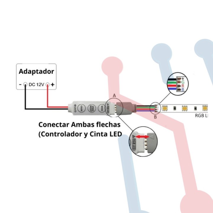 Cinta Led RGB 5050 IP65 12VDC 5 Metros