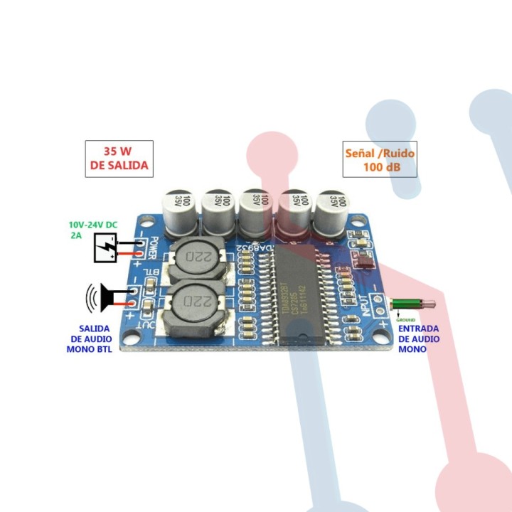 Amplificador Audio 35W (TDA8932)