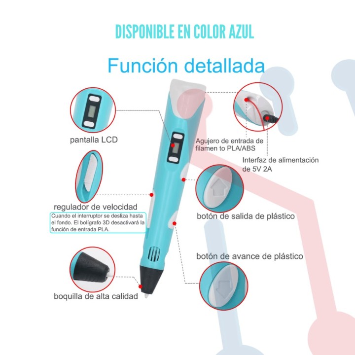 Lápiz de Impresión 3D Azul