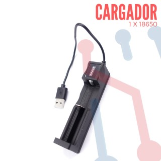 Cargador a 5VDC para 1 Pila 18650