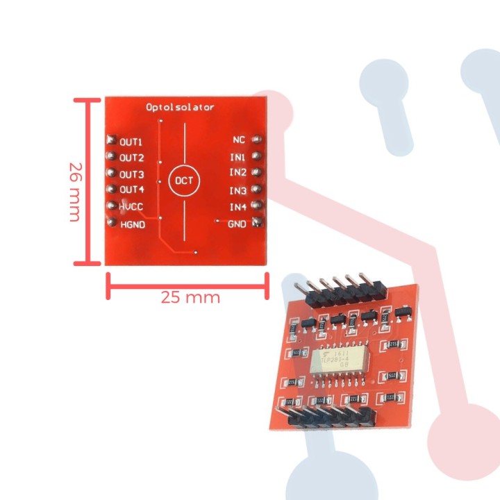 Tarjeta con Optoacoplador Óptico TLP281