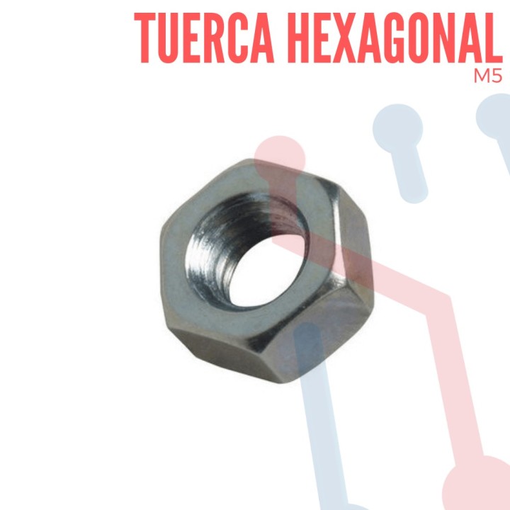 Tuerca Hexagonal  M5 (6 Unidades)