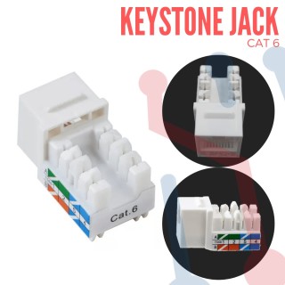 Jack Modular RJ45 Cat6 Blanco