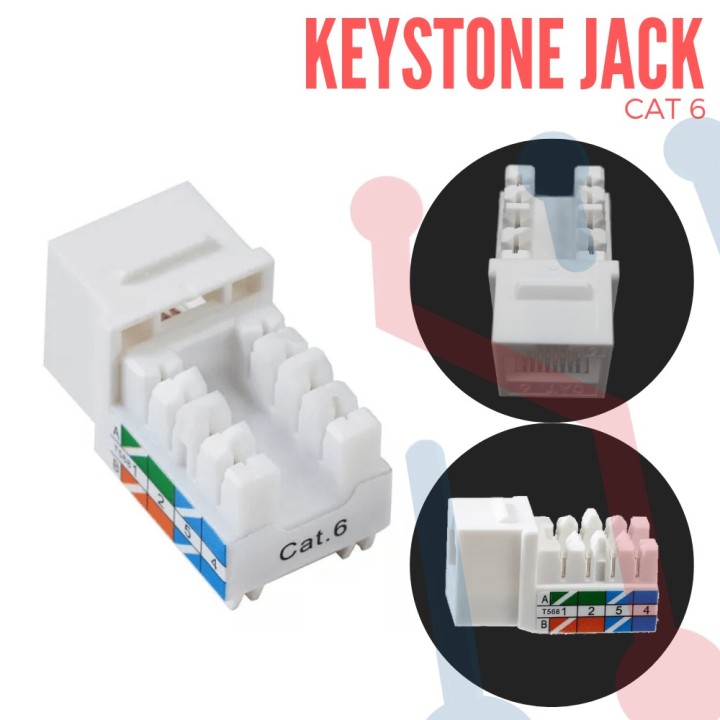 Jack Modular RJ45 Cat6 Blanco