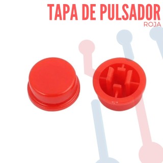 Tapa B3F Roja para Pulsador 12x12x7.3mm