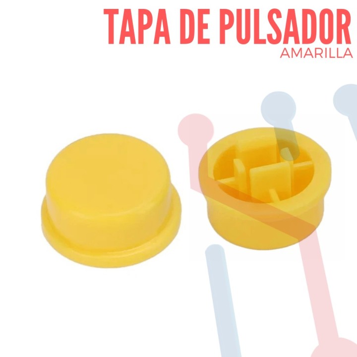 Tapa B3F Amarilla para Pulsador 12x12x7.3mm