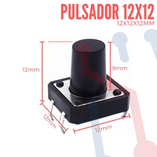 Pulsador 12x12x12mm