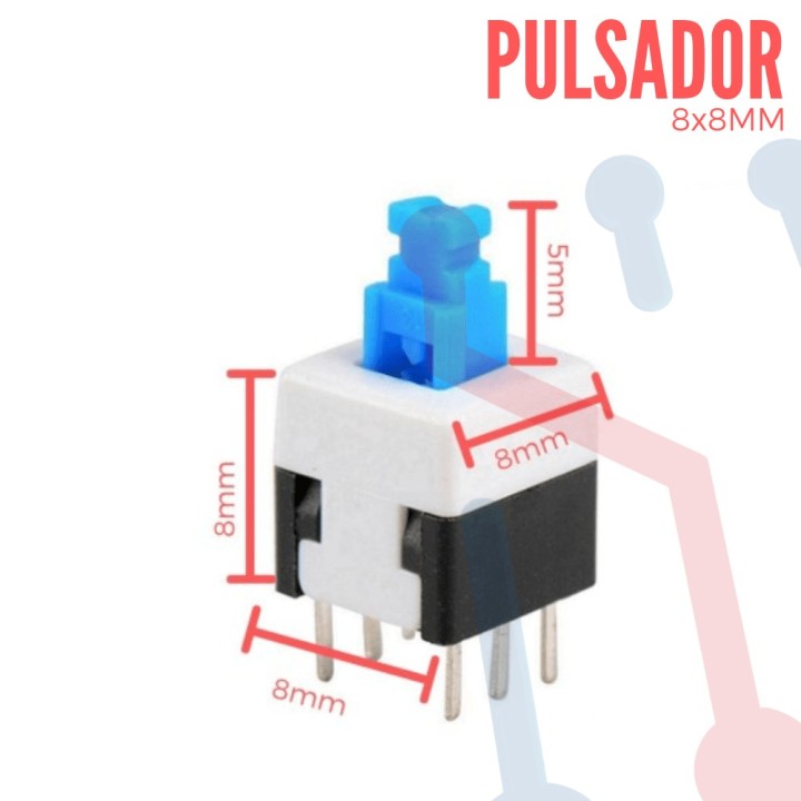 Pulsador 8x8 mm