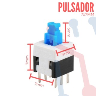 Pulsador 6 Pines 7x7 mm