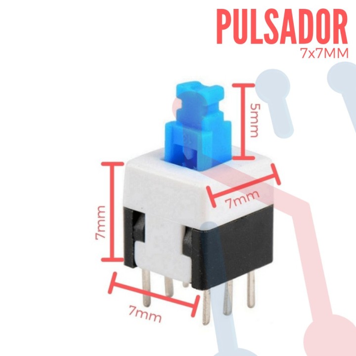 Pulsador 6 Pines 7x7 mm