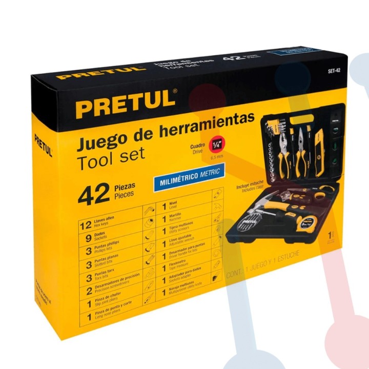 Kit de Herramienta Pretul 42 Piezas