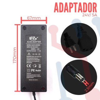 Adaptador de voltaje 24V 5A