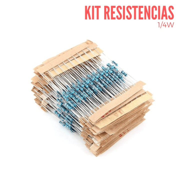 Kit de Resistencias de precisión  1/4W 600PCS