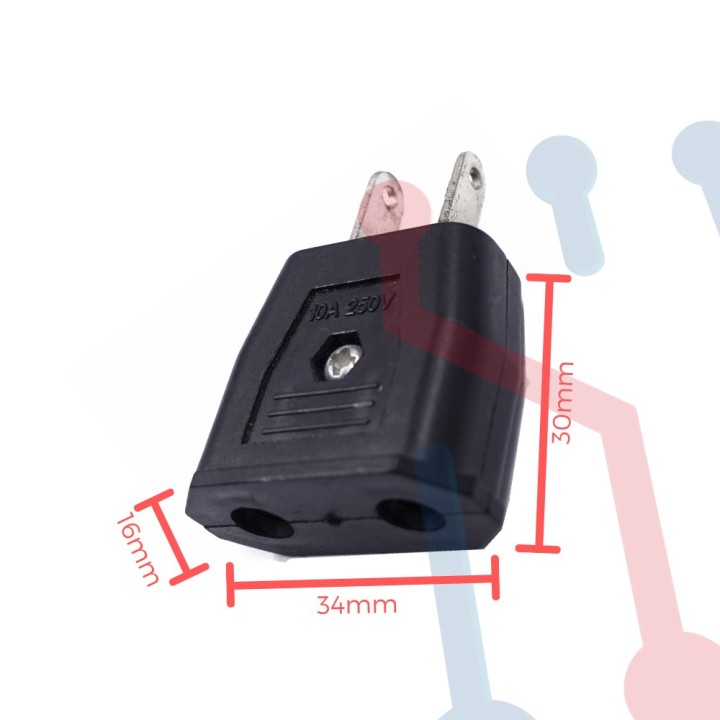 Adaptador Enchufe Redondo a Plano