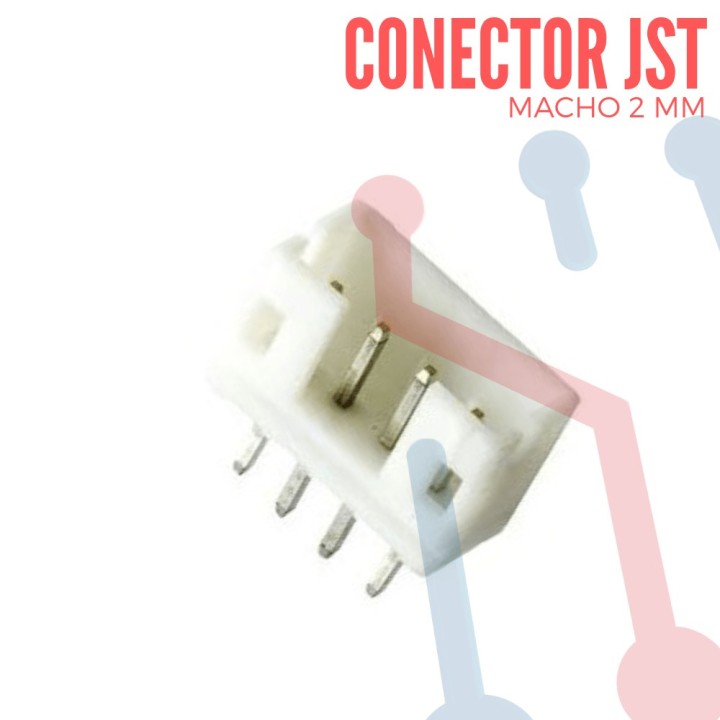 Conector JST PH 4 Pin Macho de 2mm