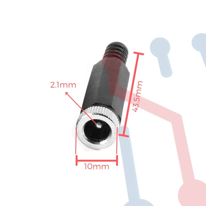 Plug RCA Metálico Rojo Plata para Cable 7mm
