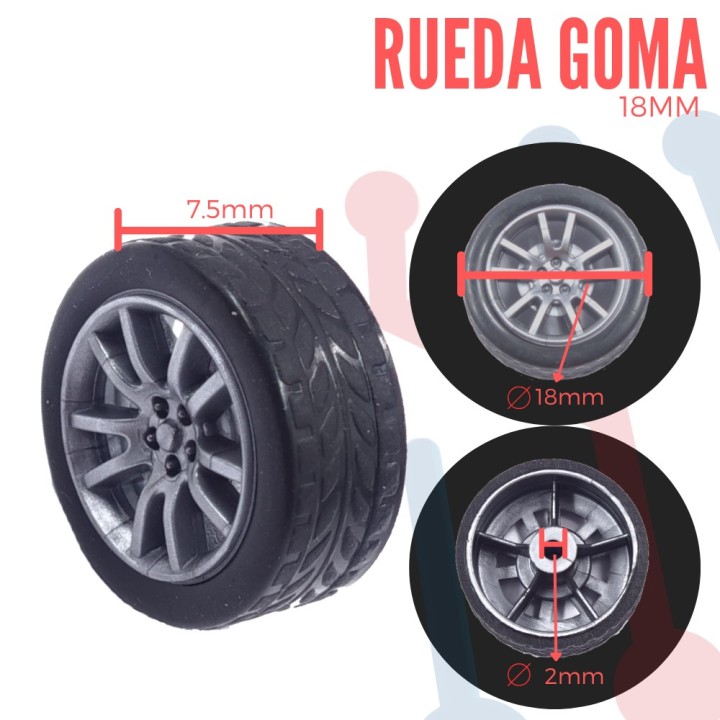 Rueda de Goma 18mm