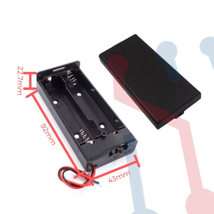 Portapila 18650X2 con Suiche