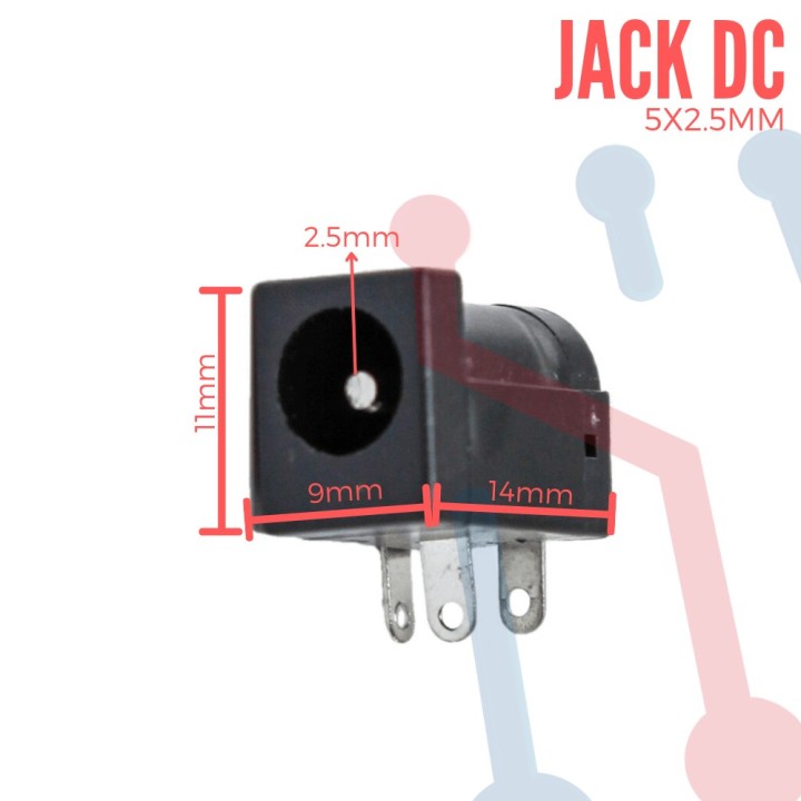Jack  para Voltaje  DC 5*2.5mm