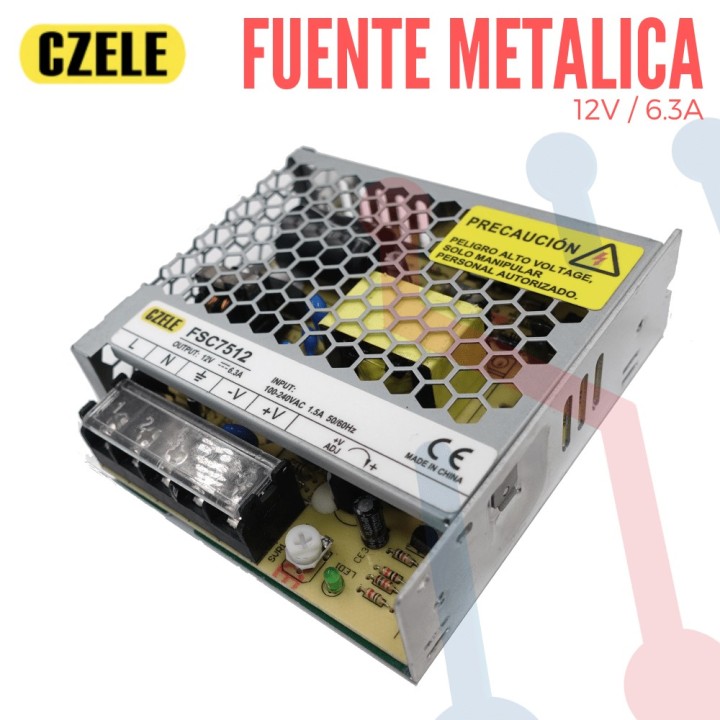 Fuente Suicheada 12V 6.3A 75W