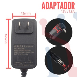 Adaptador de voltaje 12V 2A