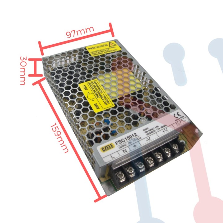 Fuente Suicheada 12V 12.5A 150W