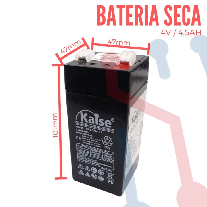 Batería Recargable Sellada 4V 4.5Ah
