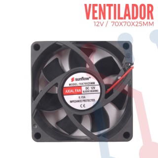 Ventilador de ensamble 12V de 6x6x1,5cm