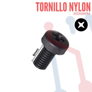 Tornillo nylon M3 6mm