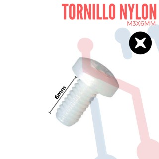 Tornillo Nylon Cabeza Redonda 6mm
