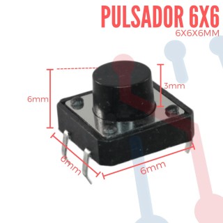 Pulsador 6x6x6mm