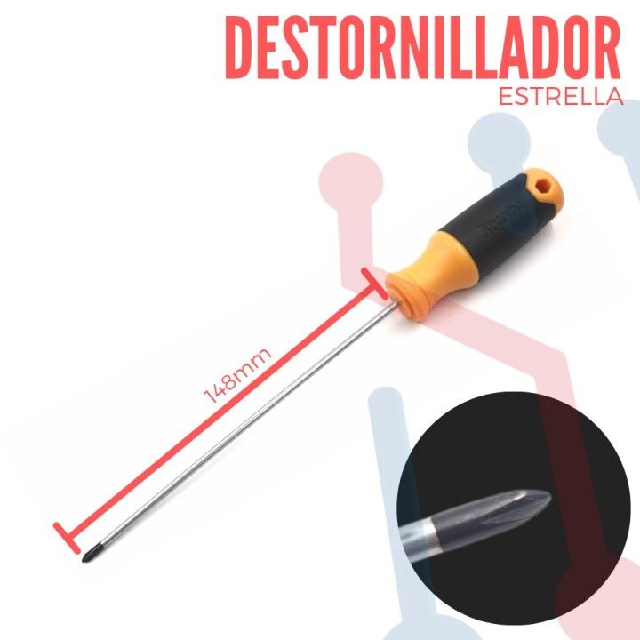 Destornillador Perillero de Eje Largo Estrella 3X150