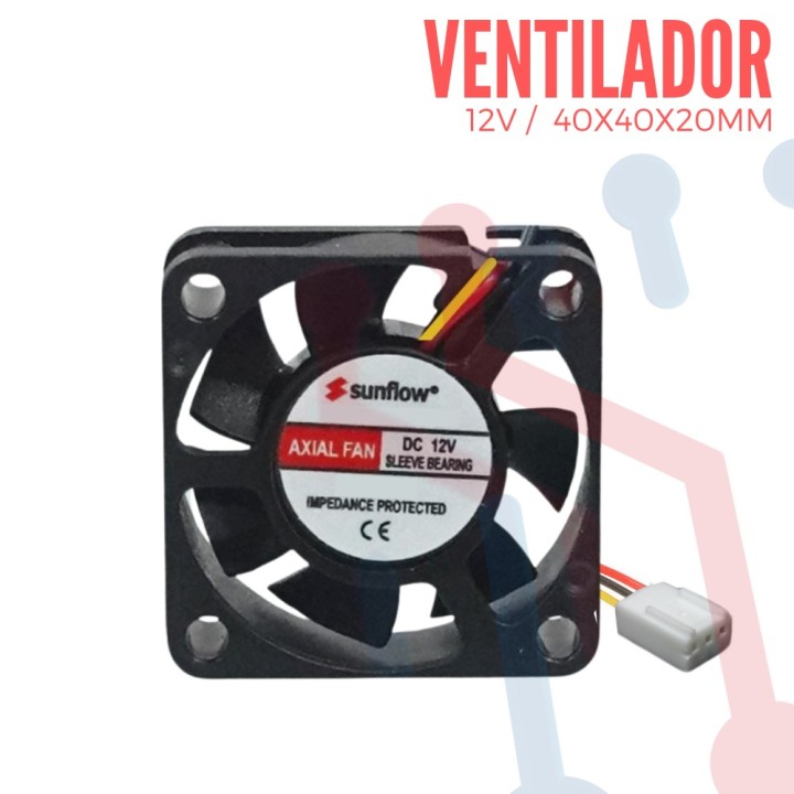 Ventilador 12V  40x40x20mm