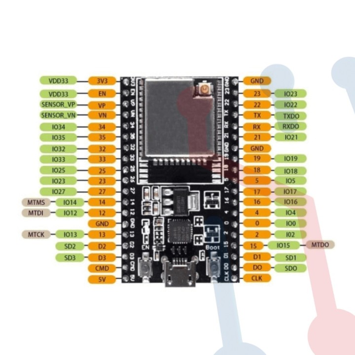 Modulo WIFI ESP32-WROOM-32U (38 Pines)