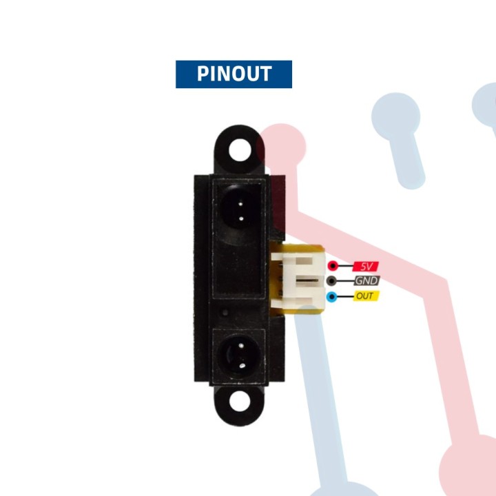 Sensor Distancia Análogo Sharp (GP2Y0A21YK0F)
