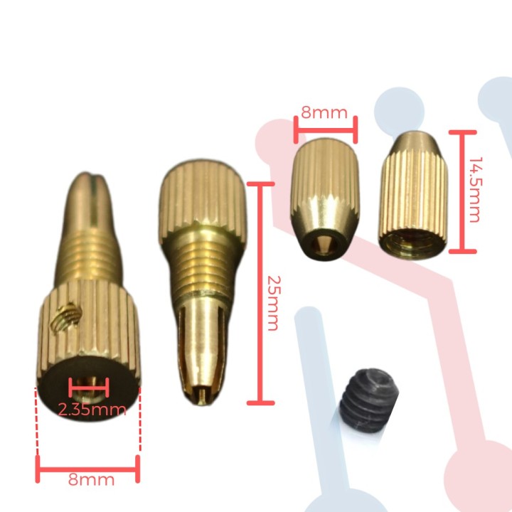 Mandril Motor DC Eje 2.35mm