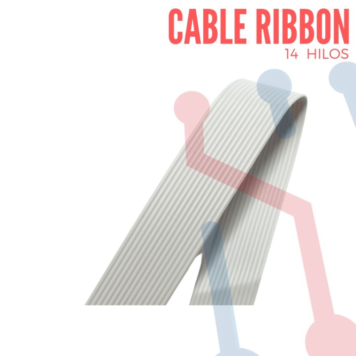 Cable Ribbon  14 Hilos Gris X Metro