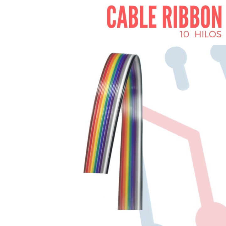 Cable Ribbon  10 Hilos Color X Metro